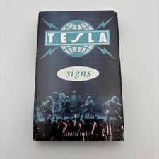 VTG ✅ Tesla Signs Cassette Single 1990 Geffen Records Rock 4-19653 Clean Version picture