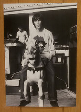 Large vintage Stone Roses 1989 poster Ian Brown on rocking horse iconic 58x42cm picture