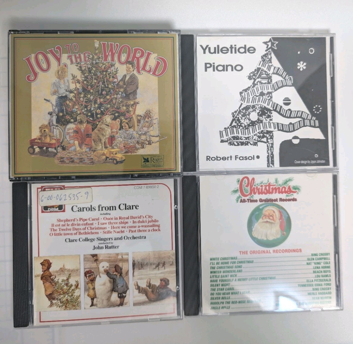 Christmas CD Lot 4 Titles 6 Discs Rutter Reader’s Digest Yuletide Piano Holiday
