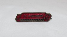 Vintage M Hohner Harmonica Enamel Lapel Pin, Made In Germany picture