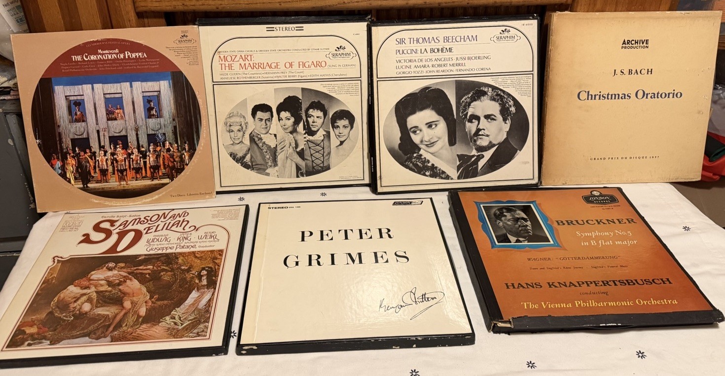 Lot Of 7 Vintage Classical/Opera Vinyl Record Box Sets