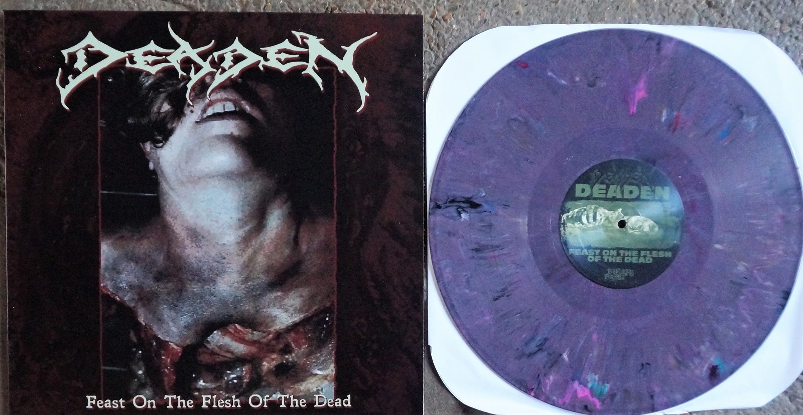 Deaden-Feast On The Flesh LTD Puke LP Fleshgrind,Devourment,Autopsy,Carcass,Dead