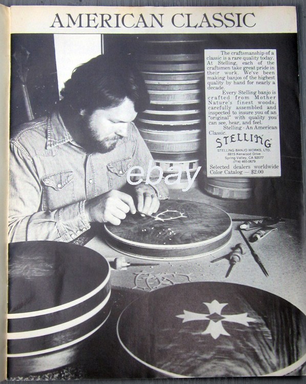 STELLING BANJO PRINT AD 1982 - \