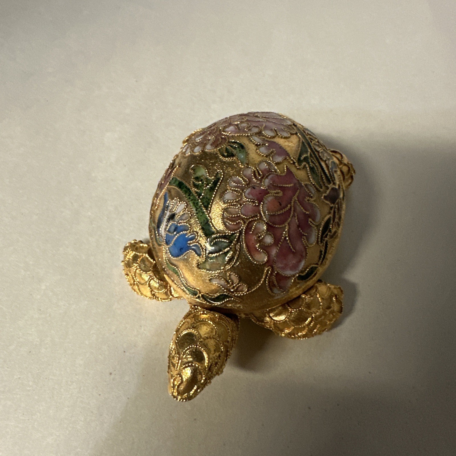 VINTAGE SANKYO WIND UP MUSICAL TURTLE FIGURINE WHEN YOU WISH UPON A STAR
