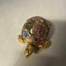 VINTAGE SANKYO WIND UP MUSICAL TURTLE FIGURINE WHEN YOU WISH UPON A STAR picture