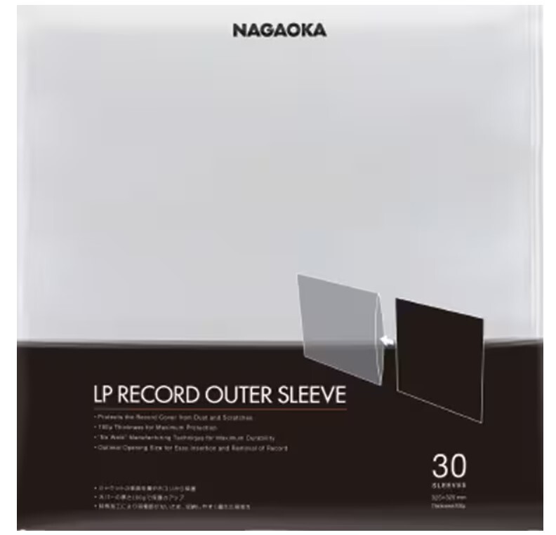 Official NAGAOKA record jacket protection cover 30 pieces JC30LP **