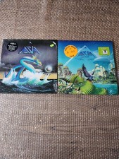 Asia pair of 1982-1983 LP's in shrink w/ Hype Stickers ex condition USA picture