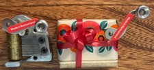 2 Vintage Hand Crank Music Boxes - Happy Birthday Made in Switzerland picture