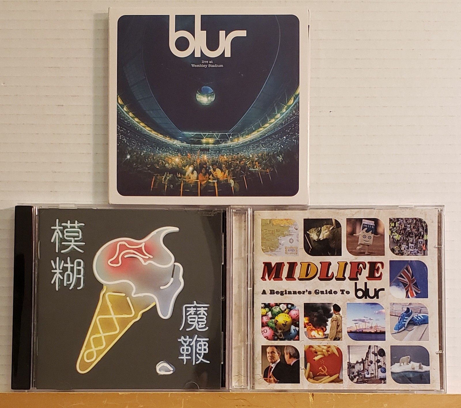 Blur CD collection, 3 different titles, 2 dbl CDs, 1 studio 1 live 1 compilation