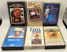 Lot of 6 Vintage Country Cassette Tapes George Strait Willie Nelson Untested picture