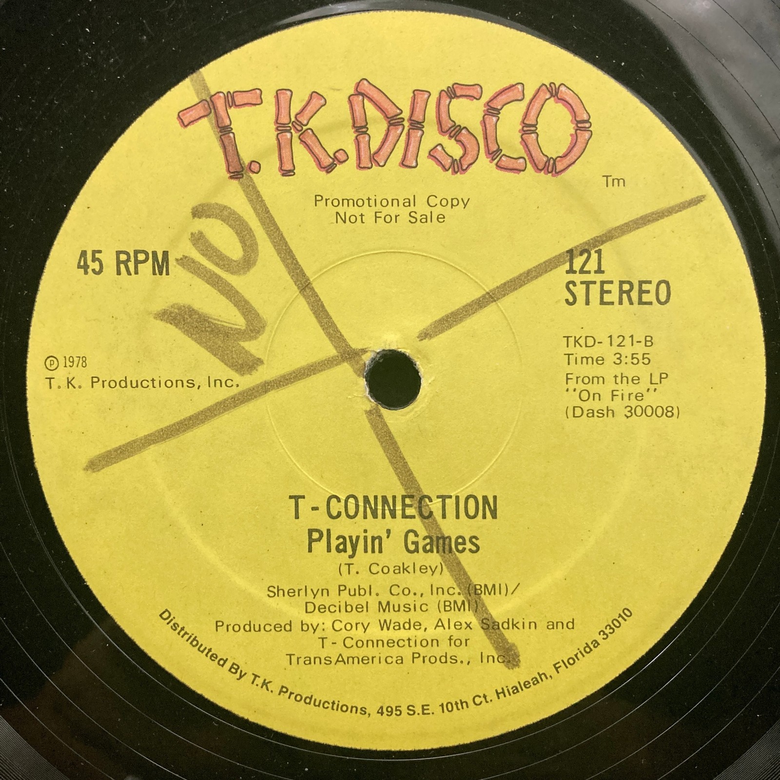 At Midnight/Playin\' Games by T-Connection (TK Disco 121) 12\