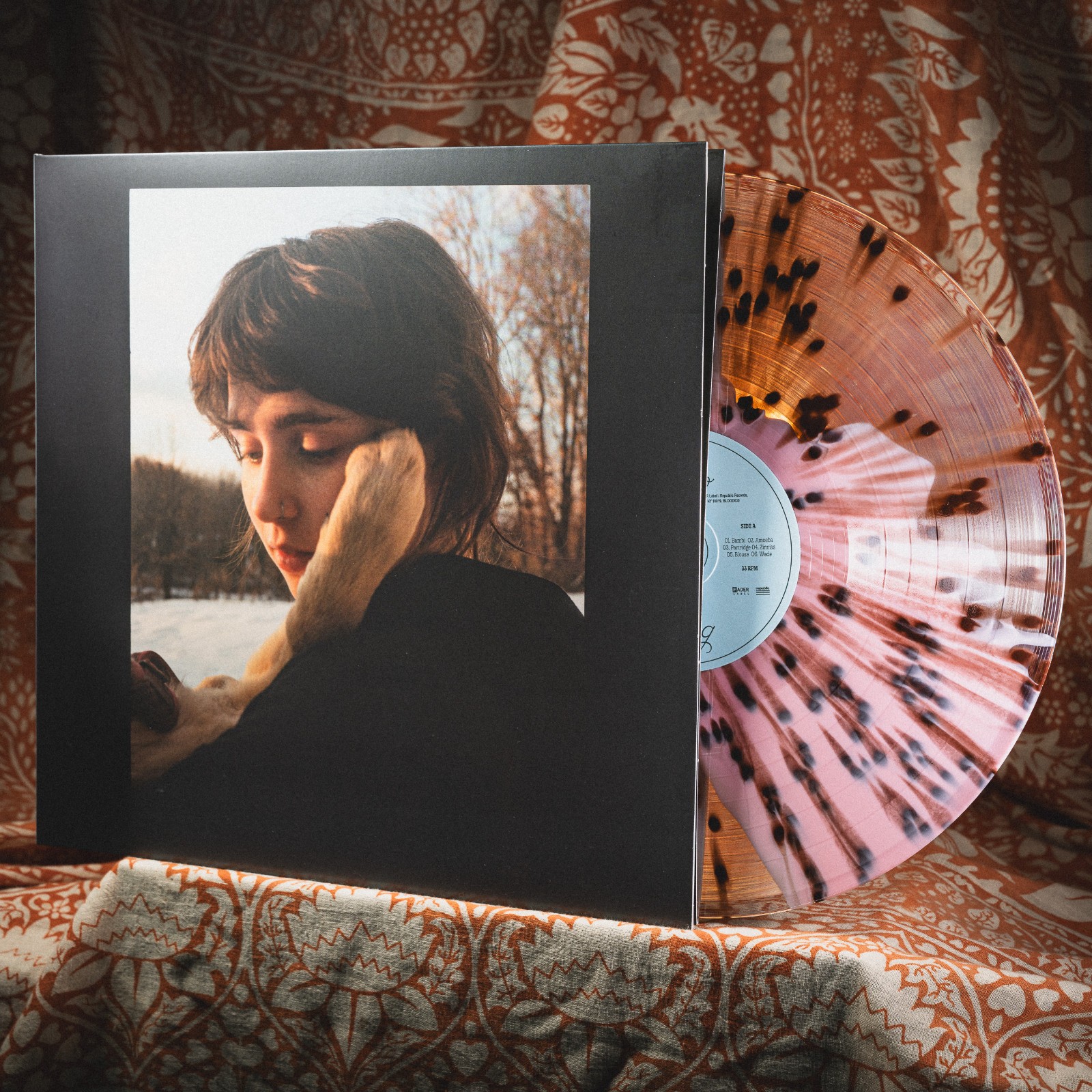 NUMBERED Clairo Sling 5 Year Anniversary PINK SPLATTER blood records /5000 charm