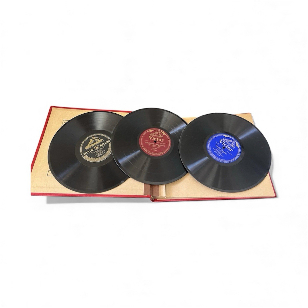 Antique Victor Phonograph Collectible Records