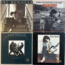 80s ROCK vinyl LP lot - Pat Benatar - John Mellencamp  -Billy Squier - Van Halen picture