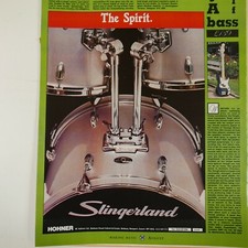 vintage 22x30cm magazine advert cutting SLINGERLAND DRUMS picture