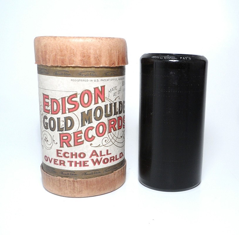 156ec.  Edison Concert Band - Up the Street March - Edison Gold Molded 8406