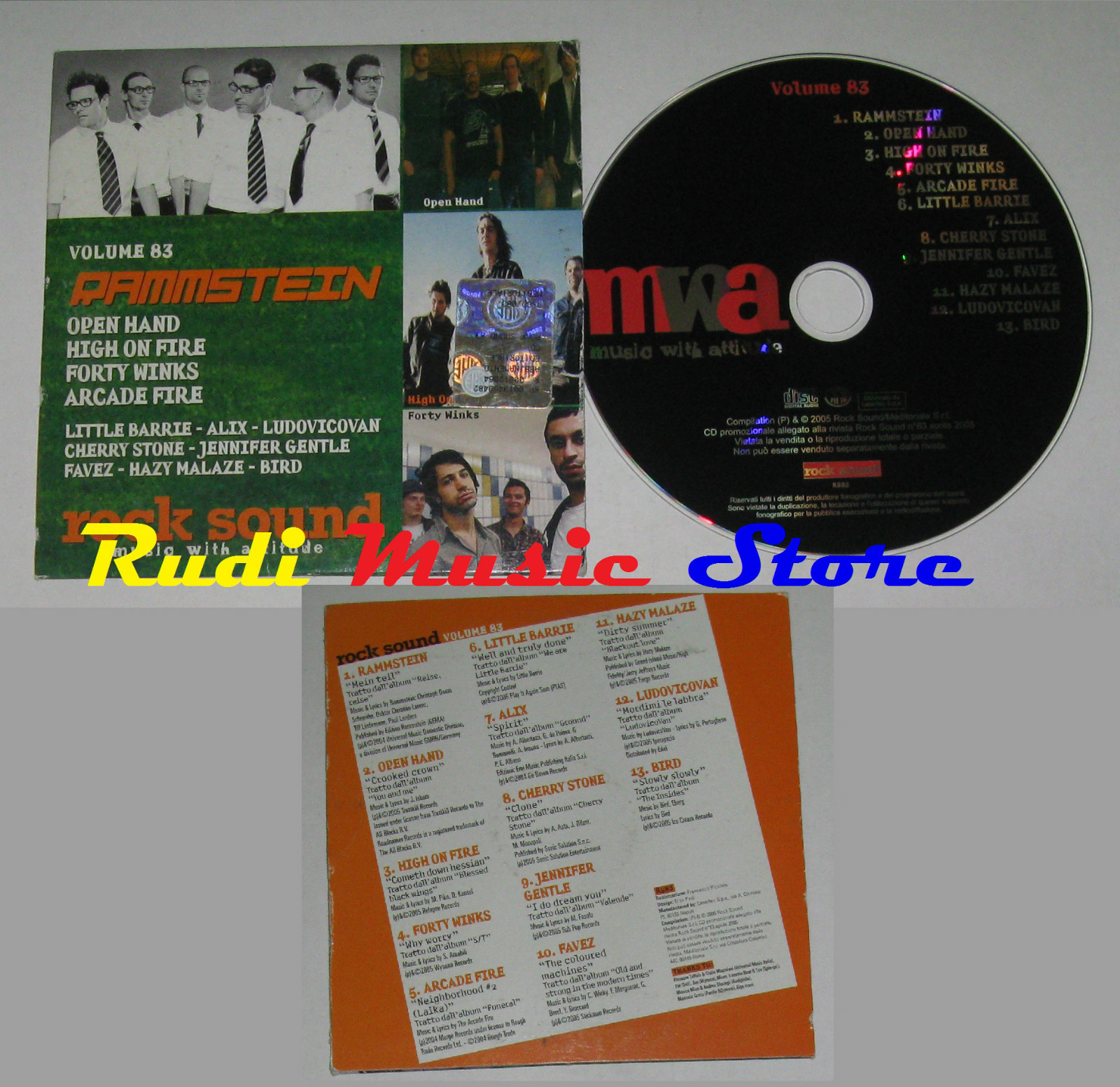 CD ROCK SOUND 83 PROMO rammstein bird hazy malaze open hand arcade (S4)