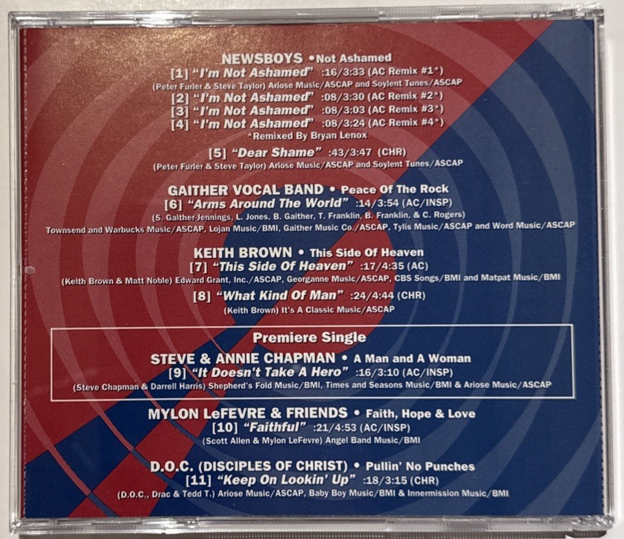 UNRELEASED ‘93 Bryan Lennox RADIO REMIXES “I’m Not Ashamed” Newsboys…CD Singles