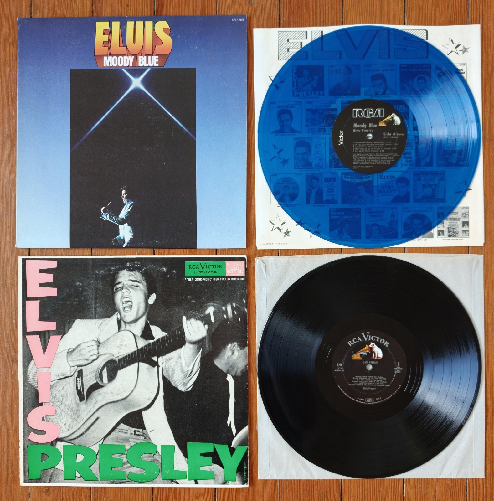 Elvis Self Titled Moody Blue Vinyl Lot 2 VGC