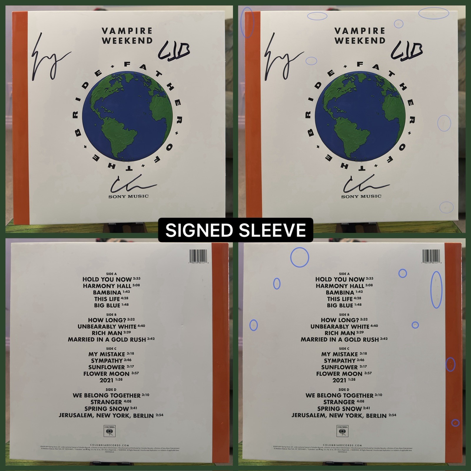 Vampire Weekend, Father of the Bride, SIGNED COPY (Orange LP)  (Record, 2019)