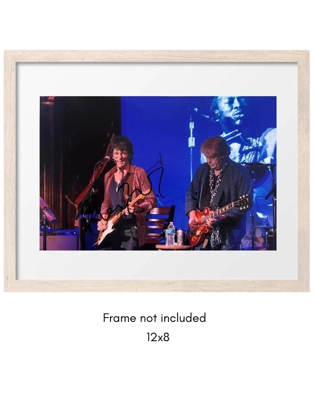 Ronnie Wood Hand Signed Rolling Stones Photo 12x8 Guitarist COA - PSA QO CARD