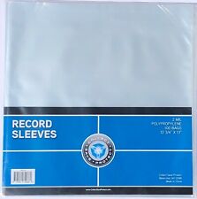(100) New CSP 33 1/3 RPM Record Album Clear Polypropylene Sleeves 12.75 X 13
