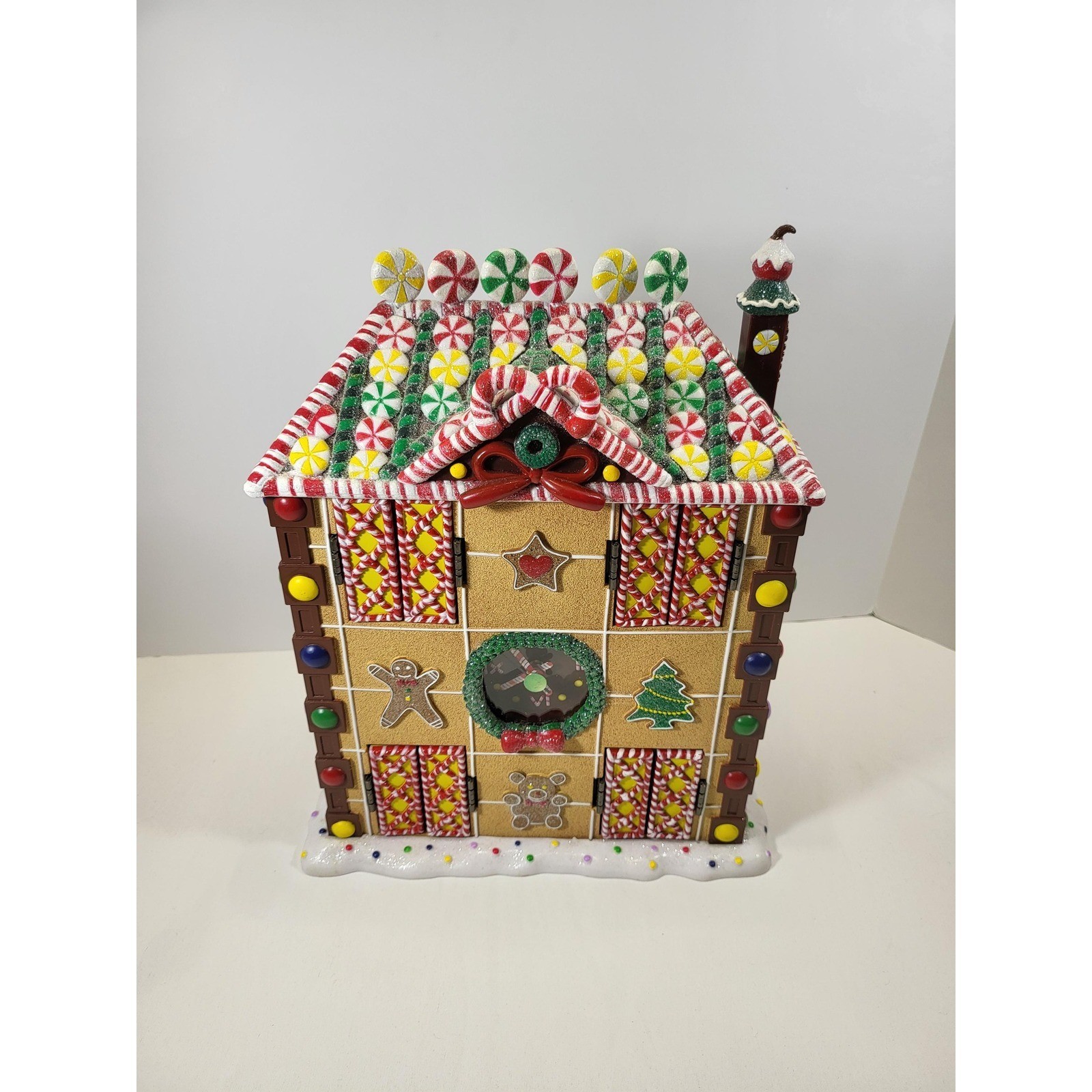 RARE Vintage Mr. Christmas, Clock, Music Box -Gingerbread House Fully Functional