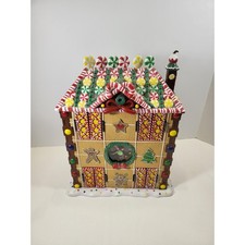 RARE Vintage Mr. Christmas, Clock, Music Box -Gingerbread House Fully Functional picture