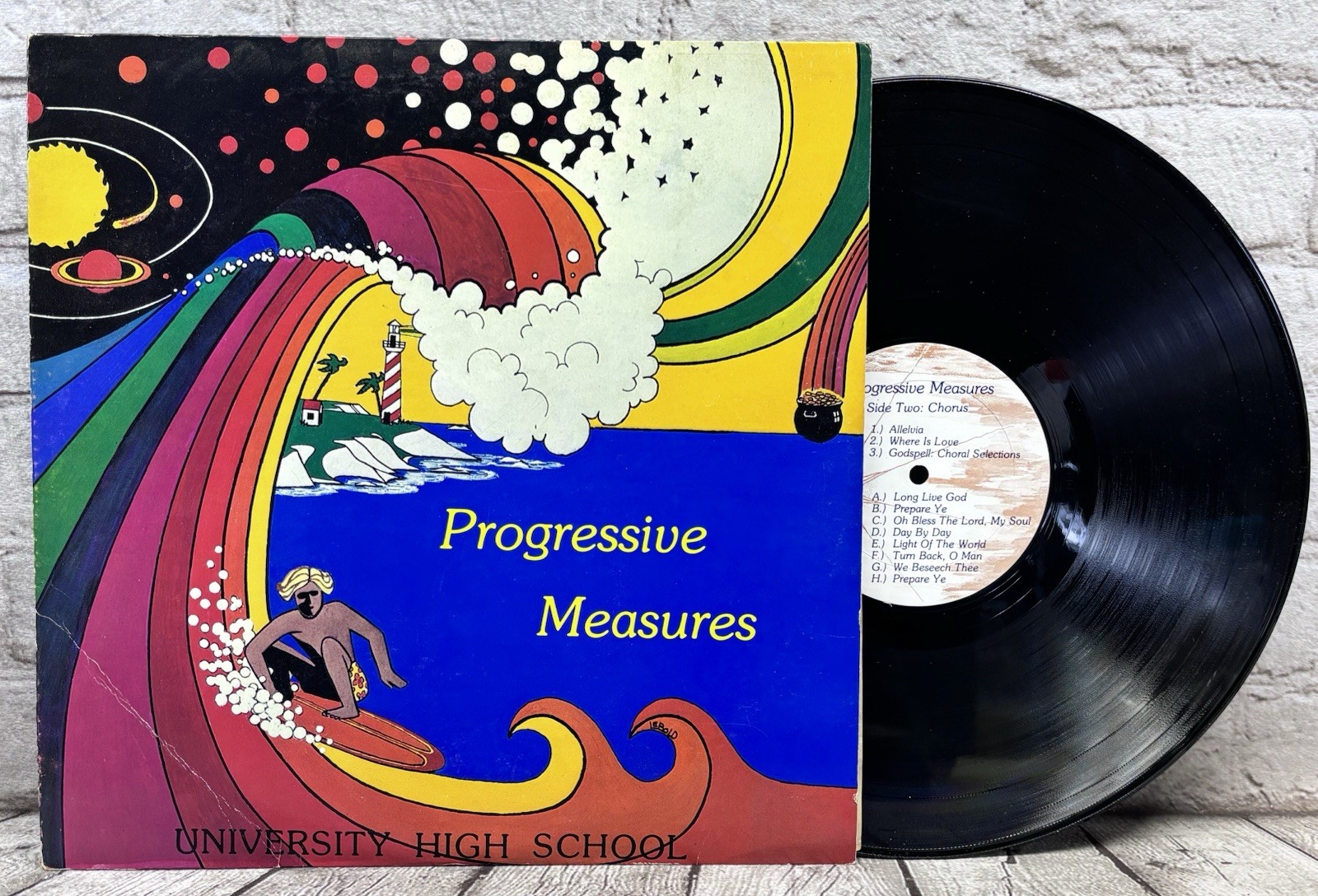 Progressive Measures 1975 University High School LP Rare Private Press w/ Insert