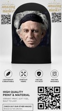 Keith Richards Rolling Stones Mesh Face Mask See Thru Halloween Costume Cosplay  picture