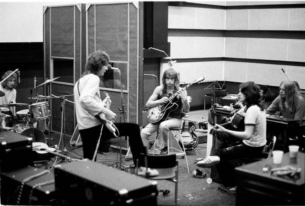 Progressive Rock Band Yes Recording Their Fragile Lp At Advision S- Old Photo 8