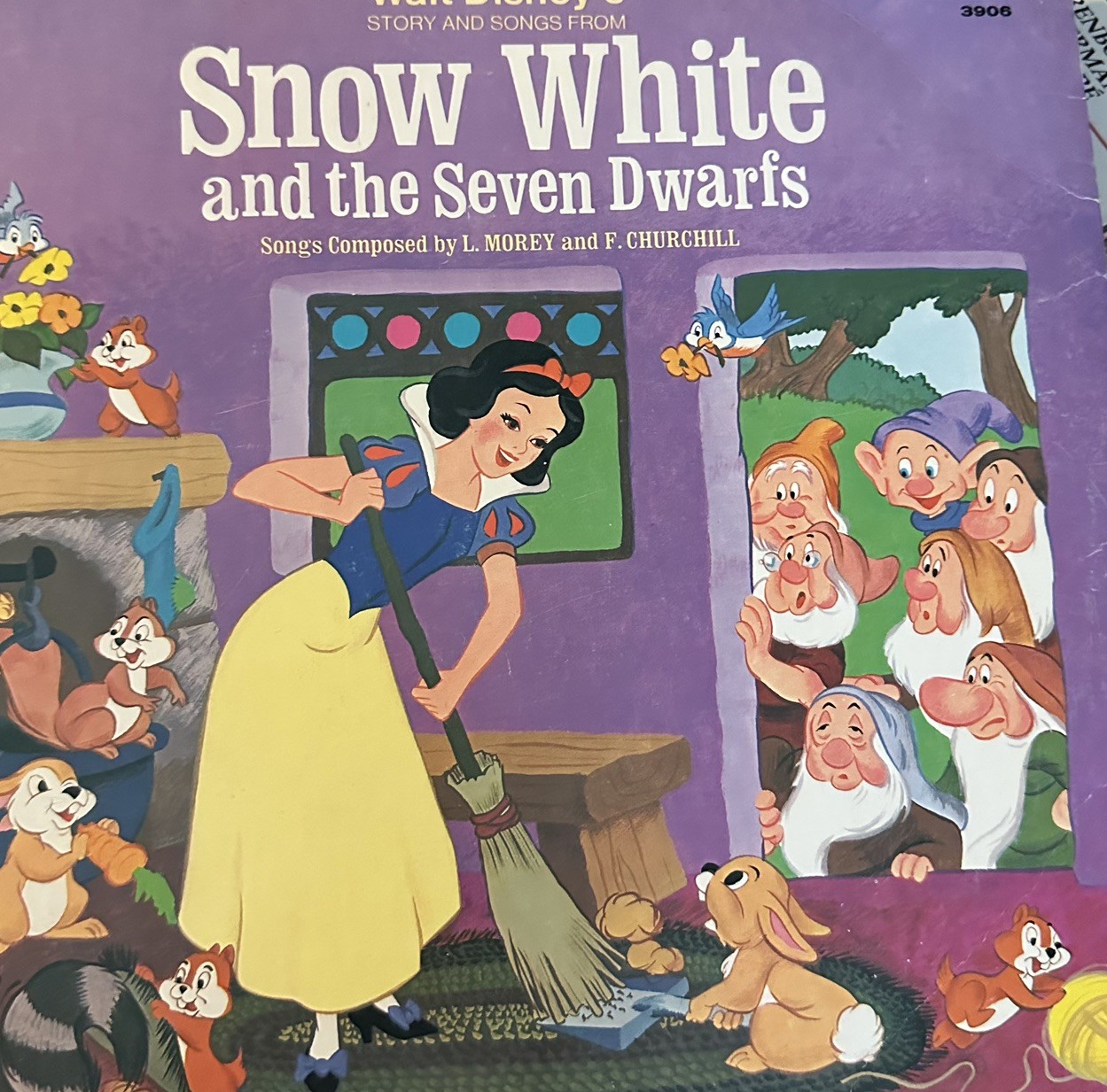 Walt Disney - Snow White and the Seven Dwarfs - Vinyl Record LP Book 3906