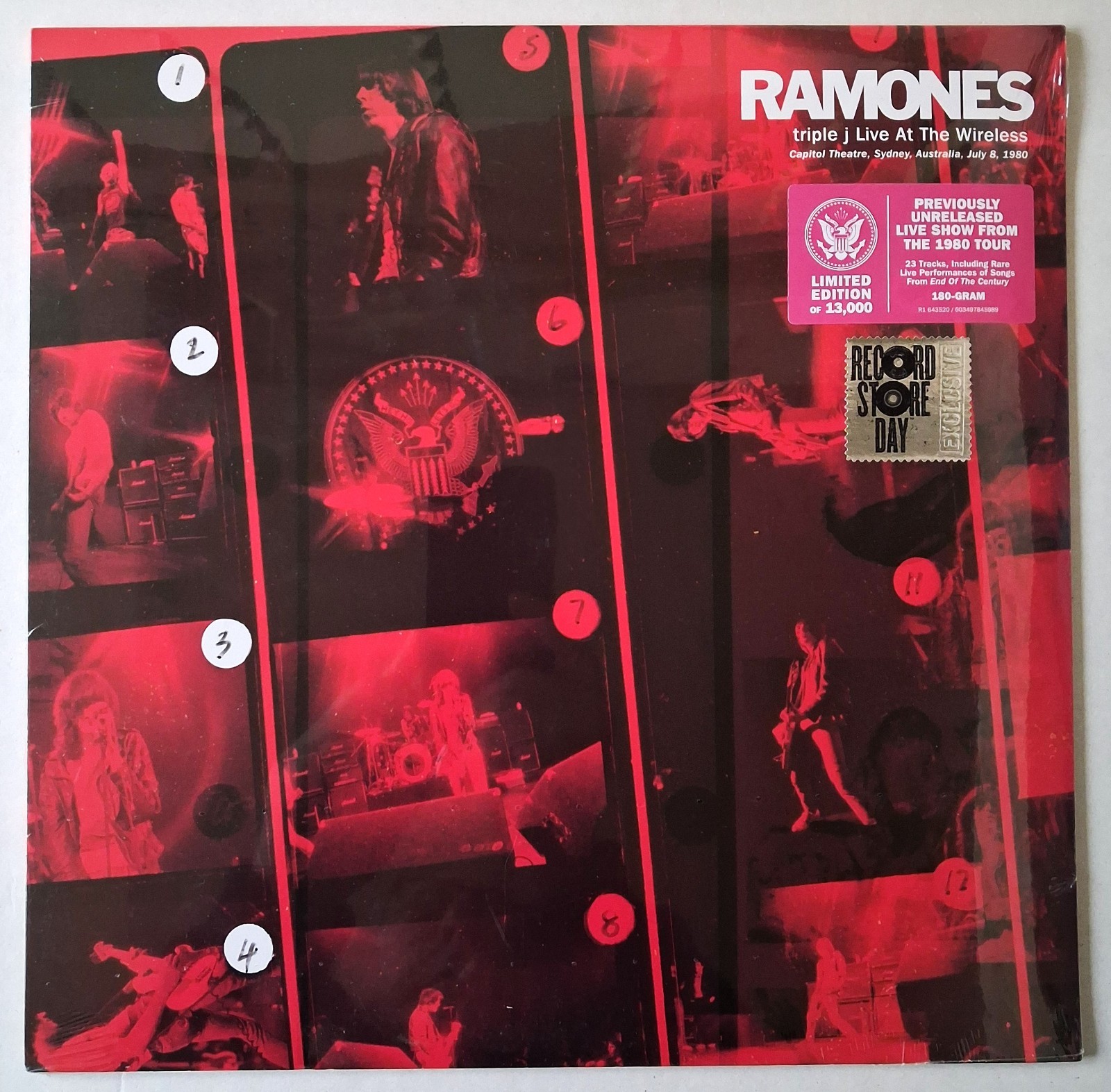 Ramones ‎– Triple J Live At The Wireless Vinyl Limited Edition 180g Brand New