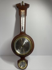 Vintage Taylor Banjo Wood Weather Station Barometer Thermometer Hygrometer 21” picture
