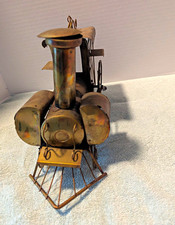 Vintage Brass Locomotive Music Box Hong Kong Sankyo Japan Movement 12
