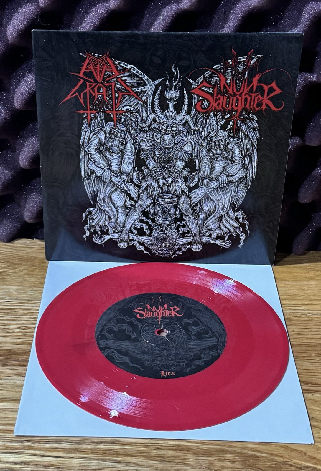 NunSlaughter / Evil Wrath The Hammer Of Satan Pink 7” FFO Nekrofilth Midnight