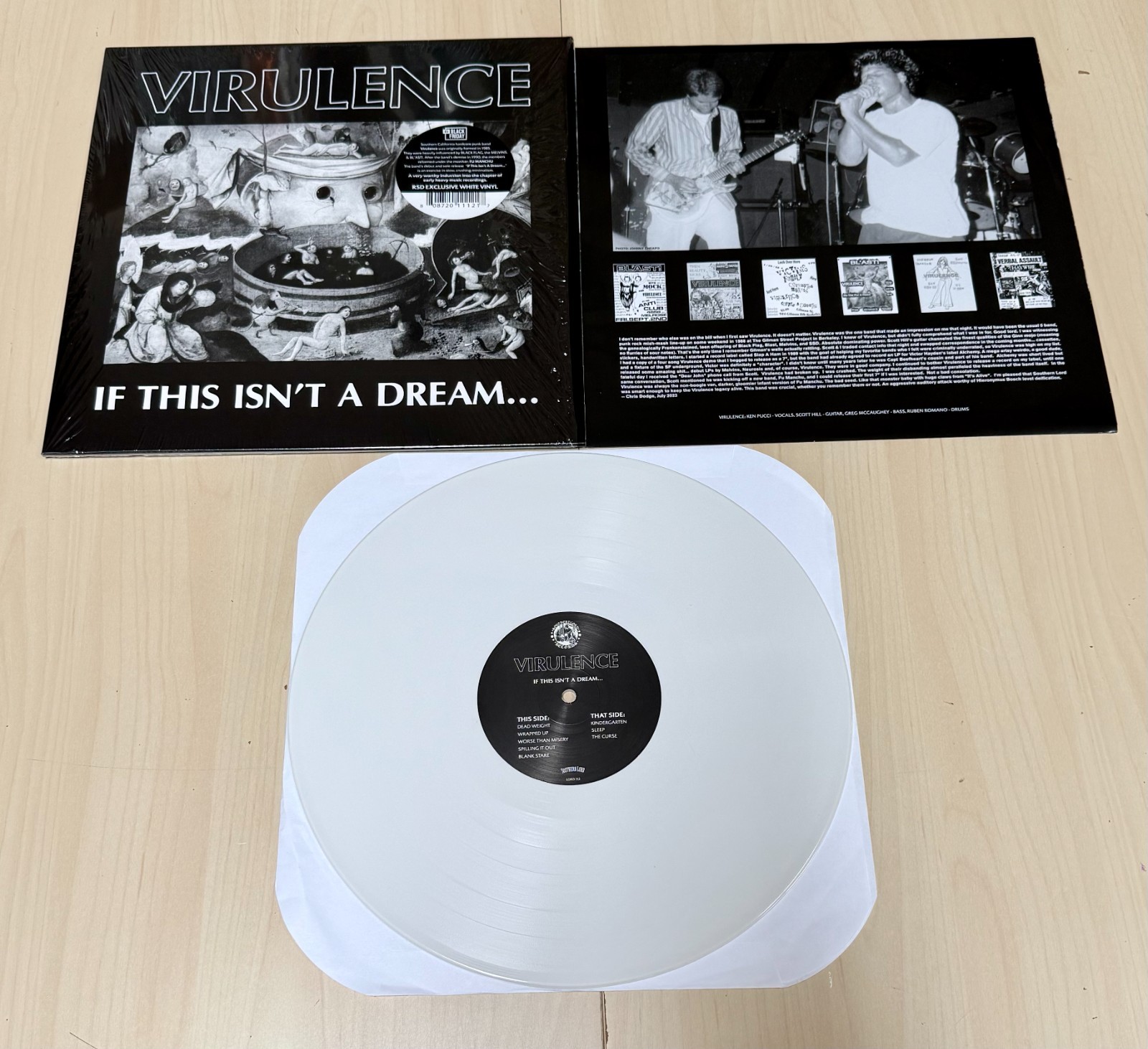 VIRULENCE If This Isn't A Dream LP white vinyl RSD reissue hardcore Fu Manchu