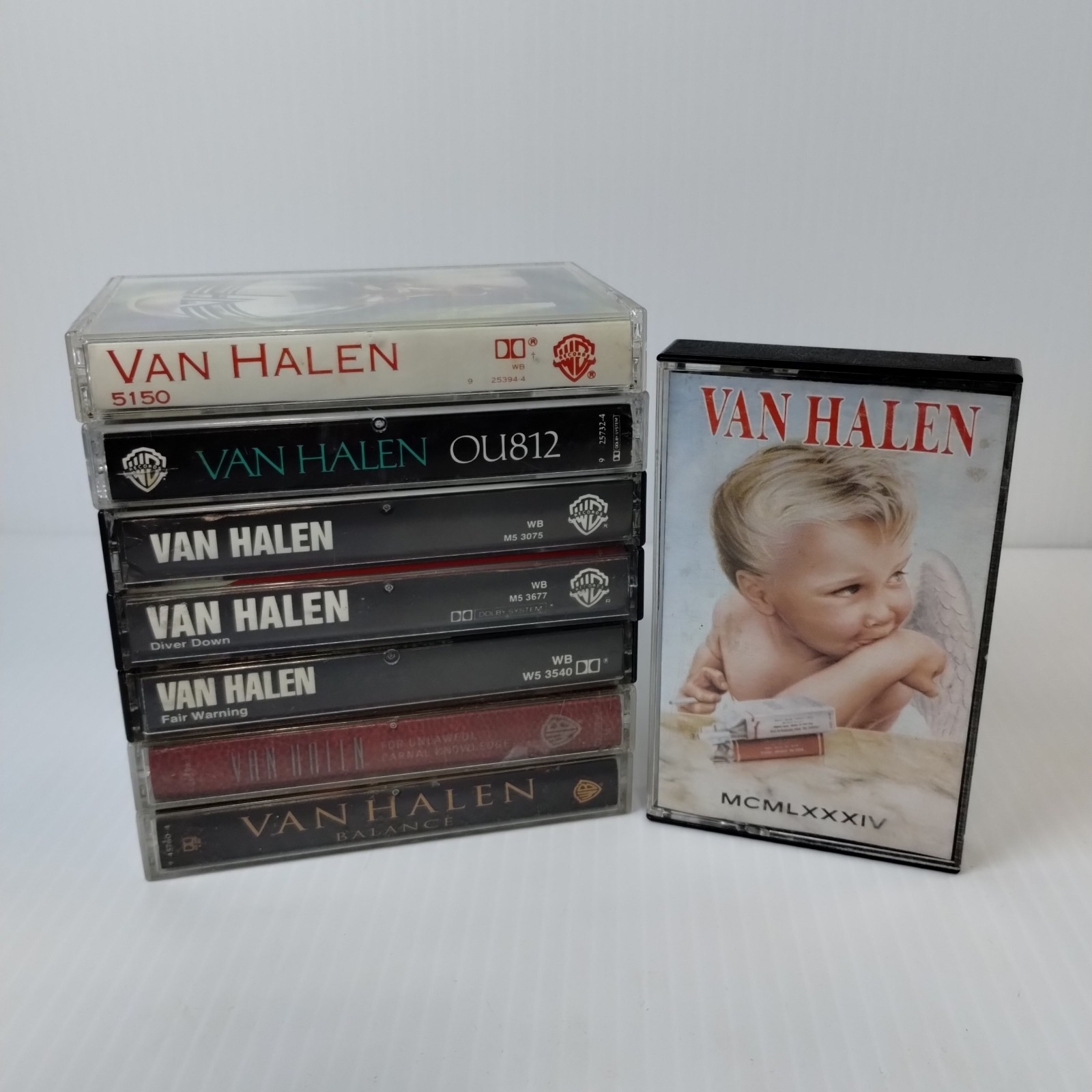 Van Halen Lot of 8 Van Halen Cassette Tapes in Very Good Condition 