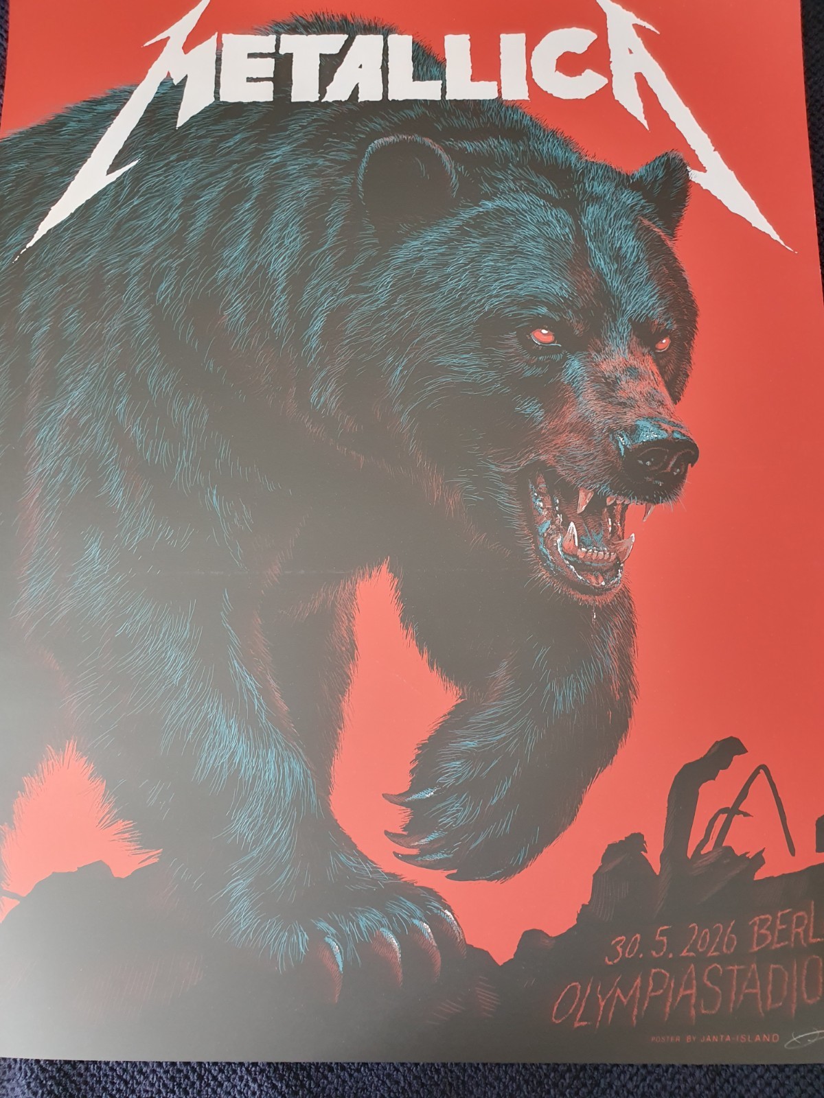 WOW Metallica REG Show Poster-Berlin Germany-LTD #/75 Signed Artist AP-NOT Foil