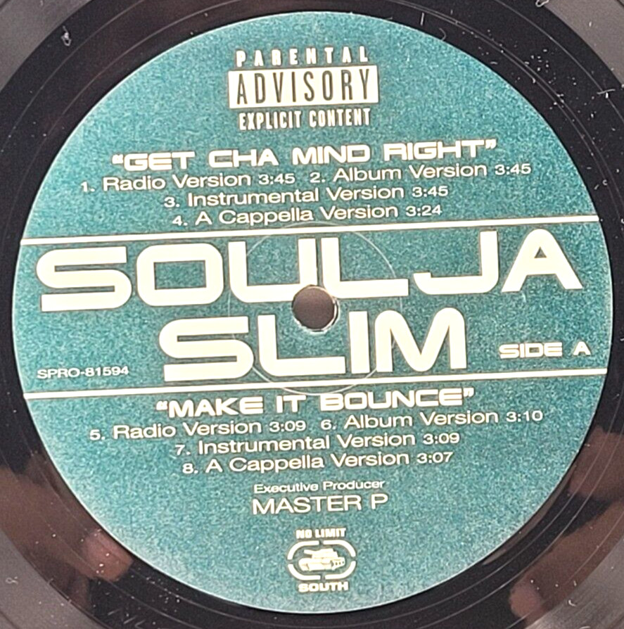 SOULJA SLIM - GET CHA MIND RIGHT / KRAZY / MAKE IT BOUNCE - HIP HOP SINGLE