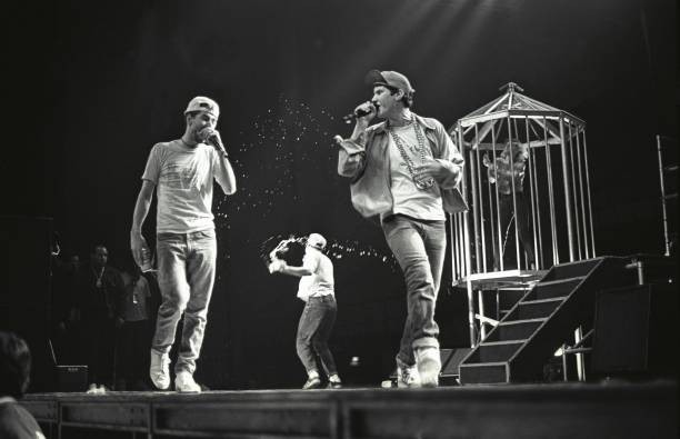 The Beastie Boys are shown at a live concert appearance on April 1- Old Photo