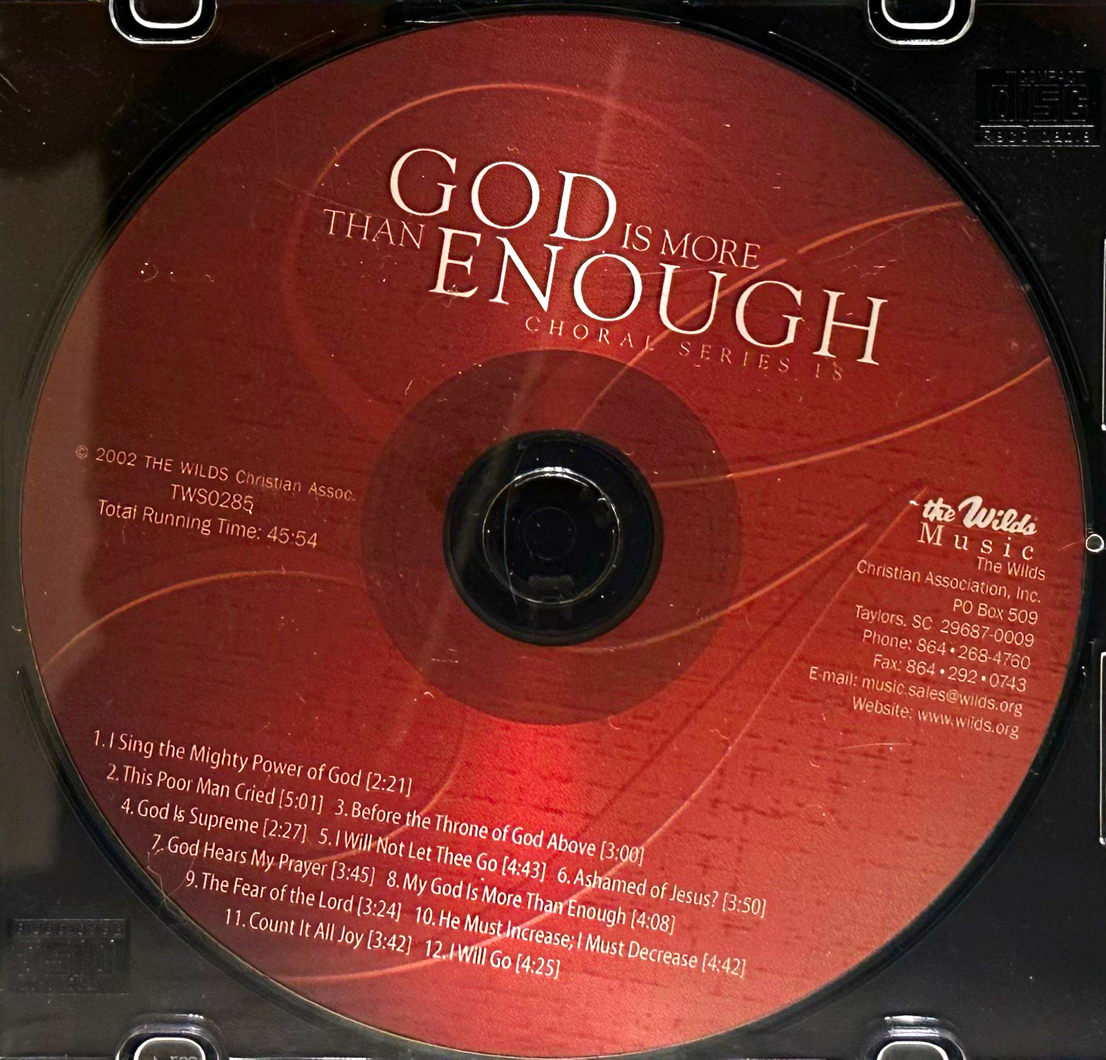 The Wilds Christian Assoc. God Is More Than Enough CD 2002 The Wilds TWS0285