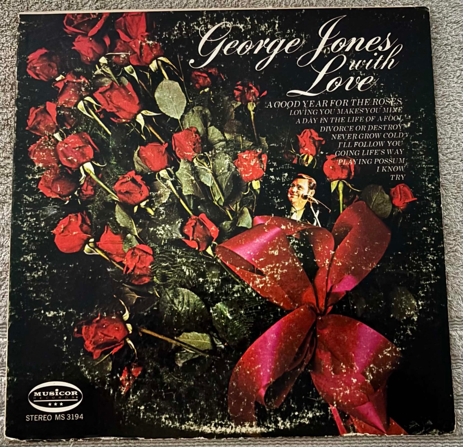 George Jones with Love, 1971 Stereo Vinyl LP, Musicor Records, MS 3194, VG COND