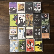 Vintage 18 1970s-90s ROCK Audio Cassette Tape Bundle Music Lot picture