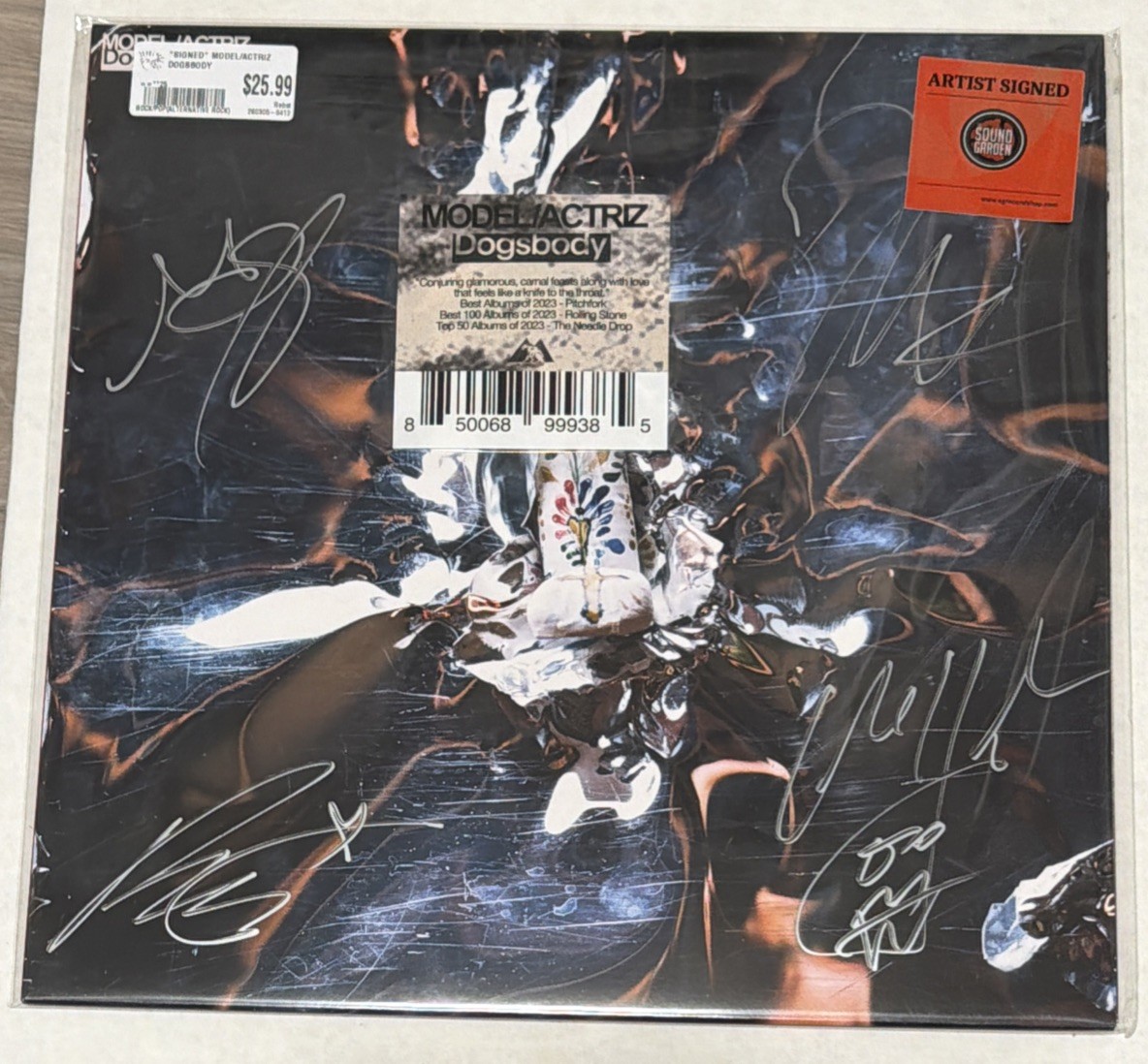 Model/Actriz - Dogsbody Black Vinyl Record With SIGNED COVER 