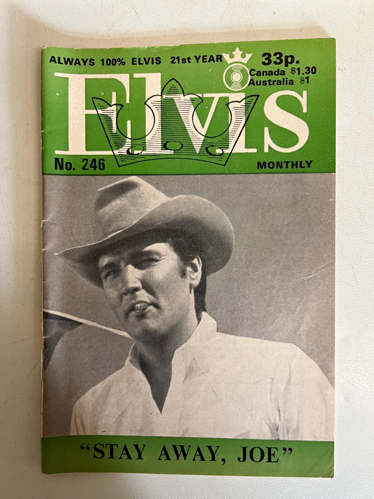 ELVIS MONTHLY 21ST YEAR NUMBER 246 GOOD CONDITION