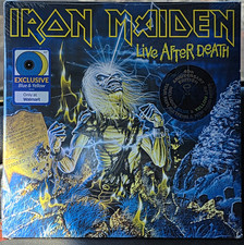 Iron Maiden Live After Death 40th Anniversary Exclusive Blue/Yellow Vinyl 2LP picture