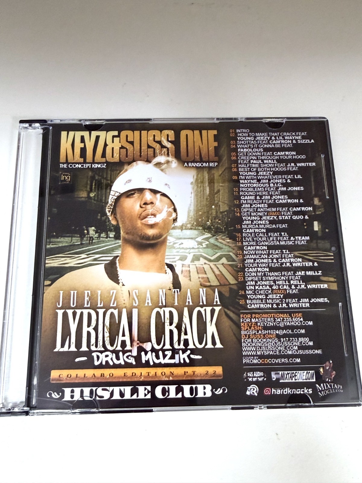 DJ KEYZ DJ SUSS ONE JUELZ SANTANA LYRICAL CRACK DIPSET MIXTAPE MIX CD