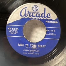 CURLY HERDMAN Mac’s Banjo Pickin’ / Talk To your Heart VG+ RARE BLUEGRASS 45 7” picture