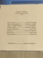 Live Opera Recording CD1841 Tosca Lorange Aragall Quilico Bisson Pons Matessi picture